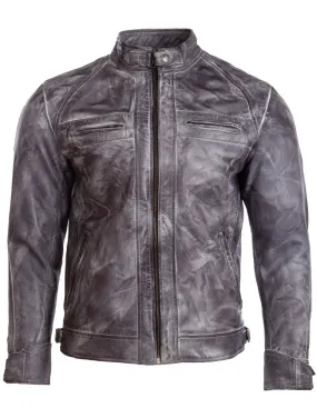 44T9 Men's Biker Jacket - Ghost