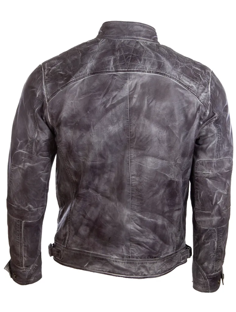 44T9 Men's Biker Jacket - Ghost