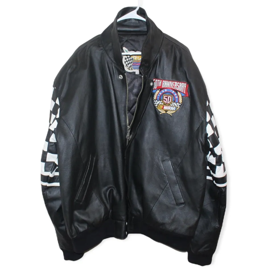 50th Anniversary NASCAR Jeff Hamilton Leather Jacket (XXL)