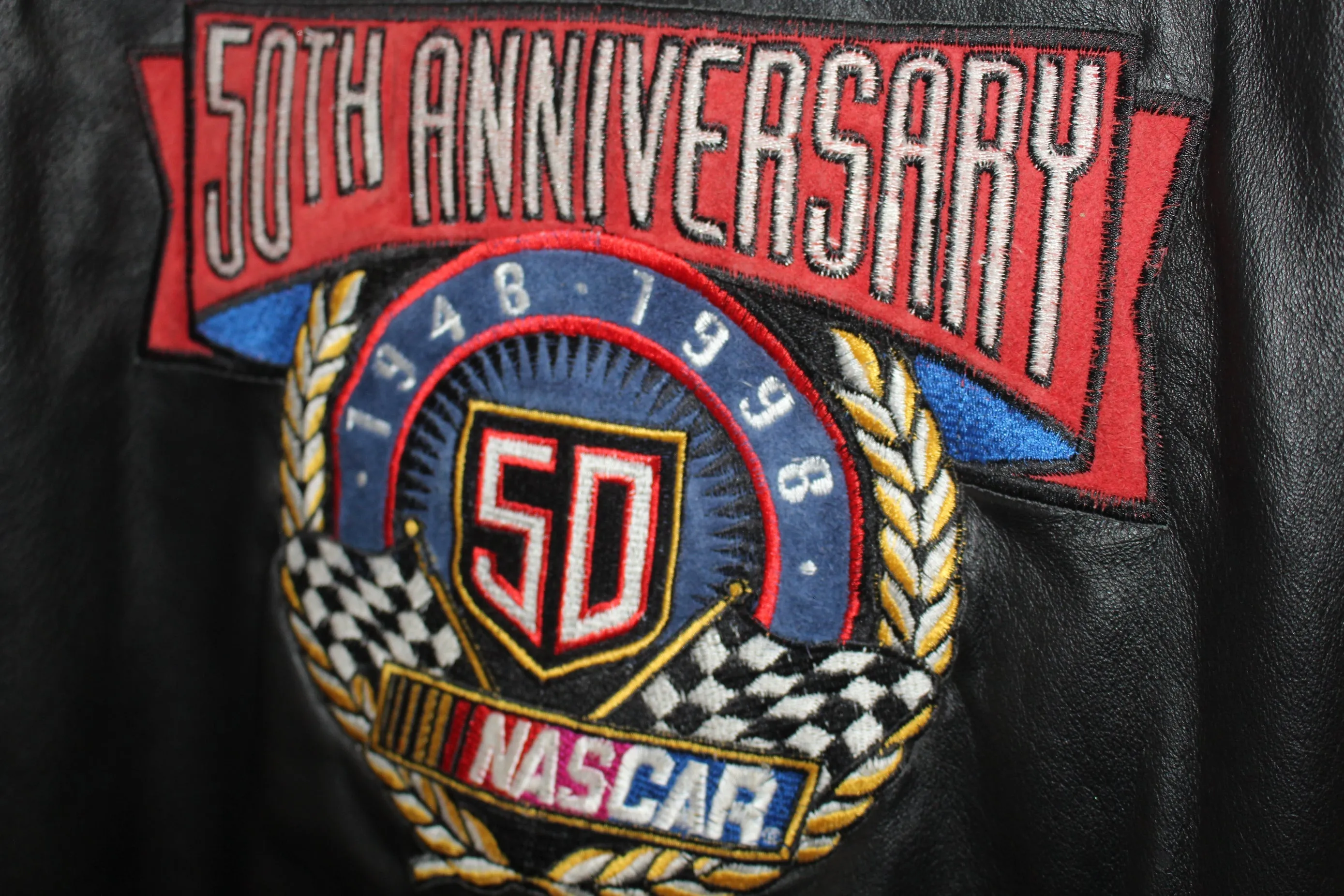 50th Anniversary NASCAR Jeff Hamilton Leather Jacket (XXL)