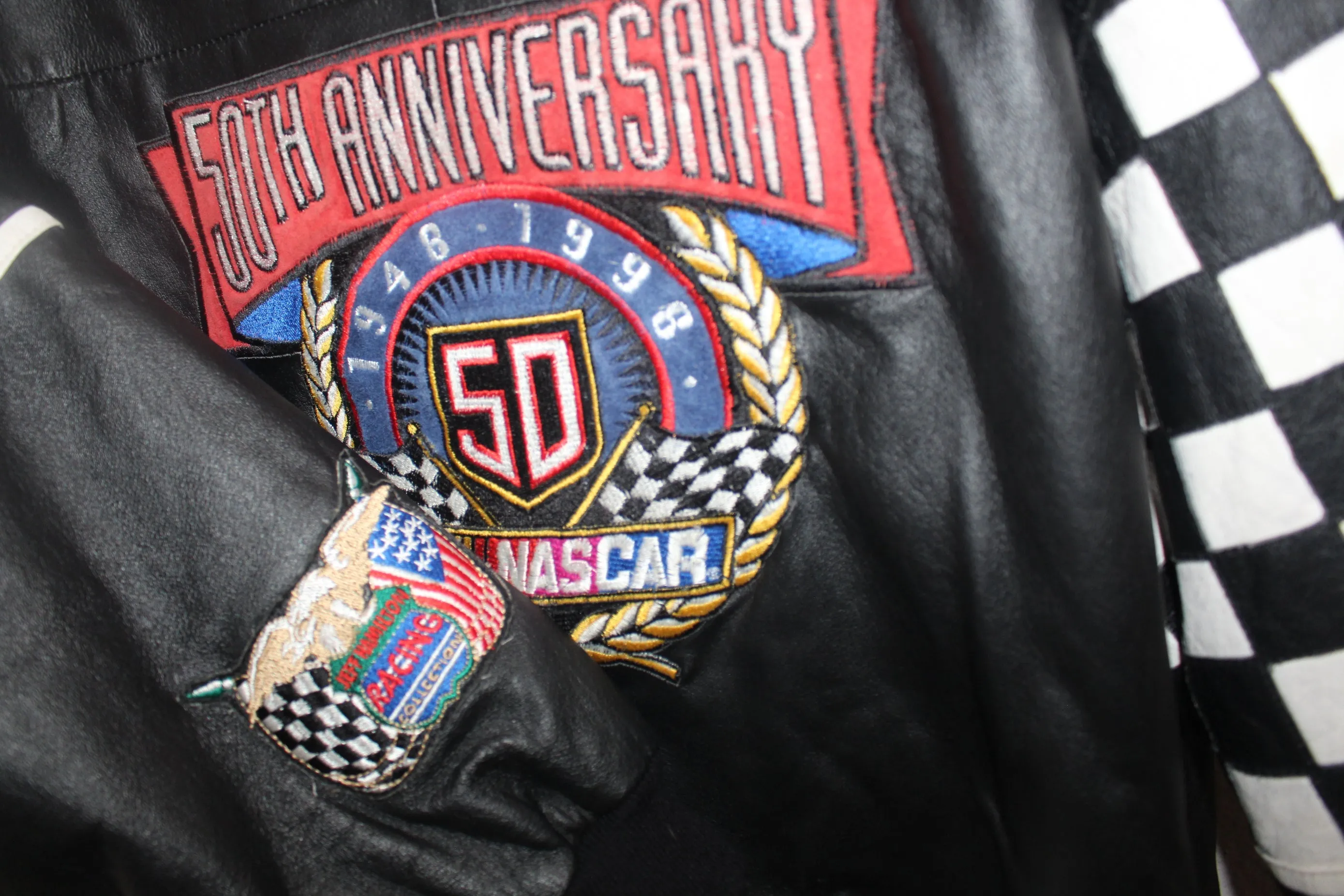 50th Anniversary NASCAR Jeff Hamilton Leather Jacket (XXL)