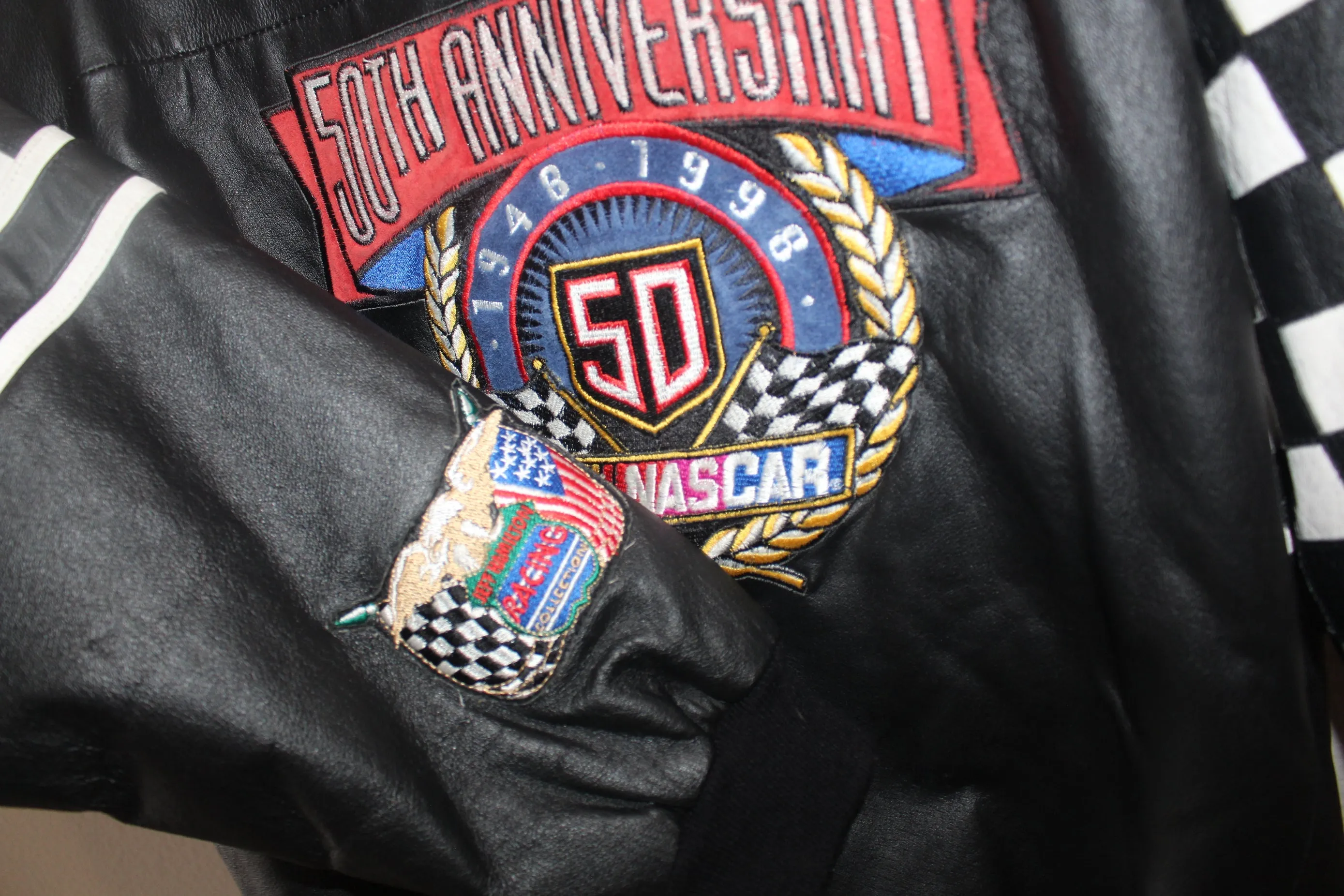 50th Anniversary NASCAR Jeff Hamilton Leather Jacket (XXL)