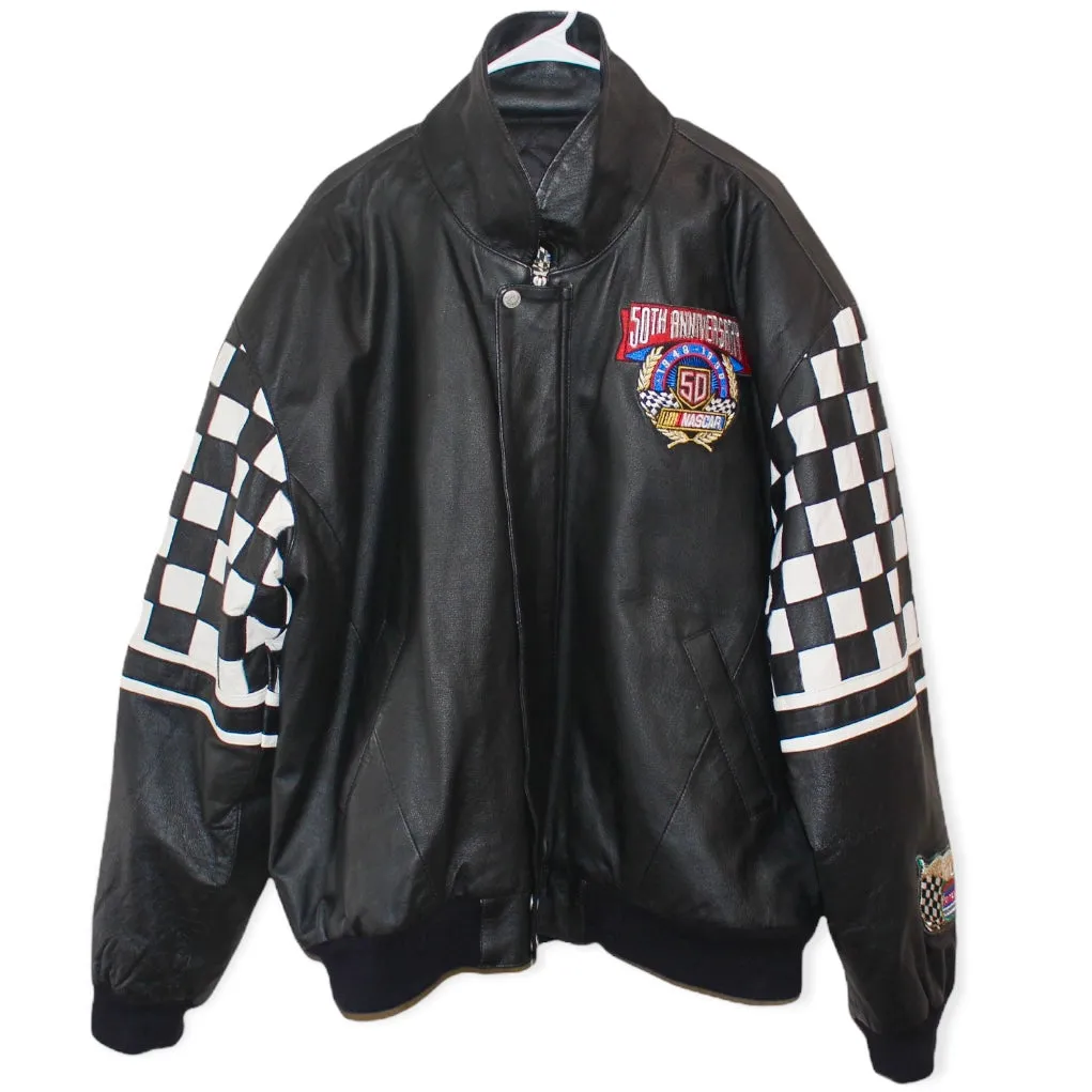 50th Anniversary NASCAR Jeff Hamilton Leather Jacket (XXL)