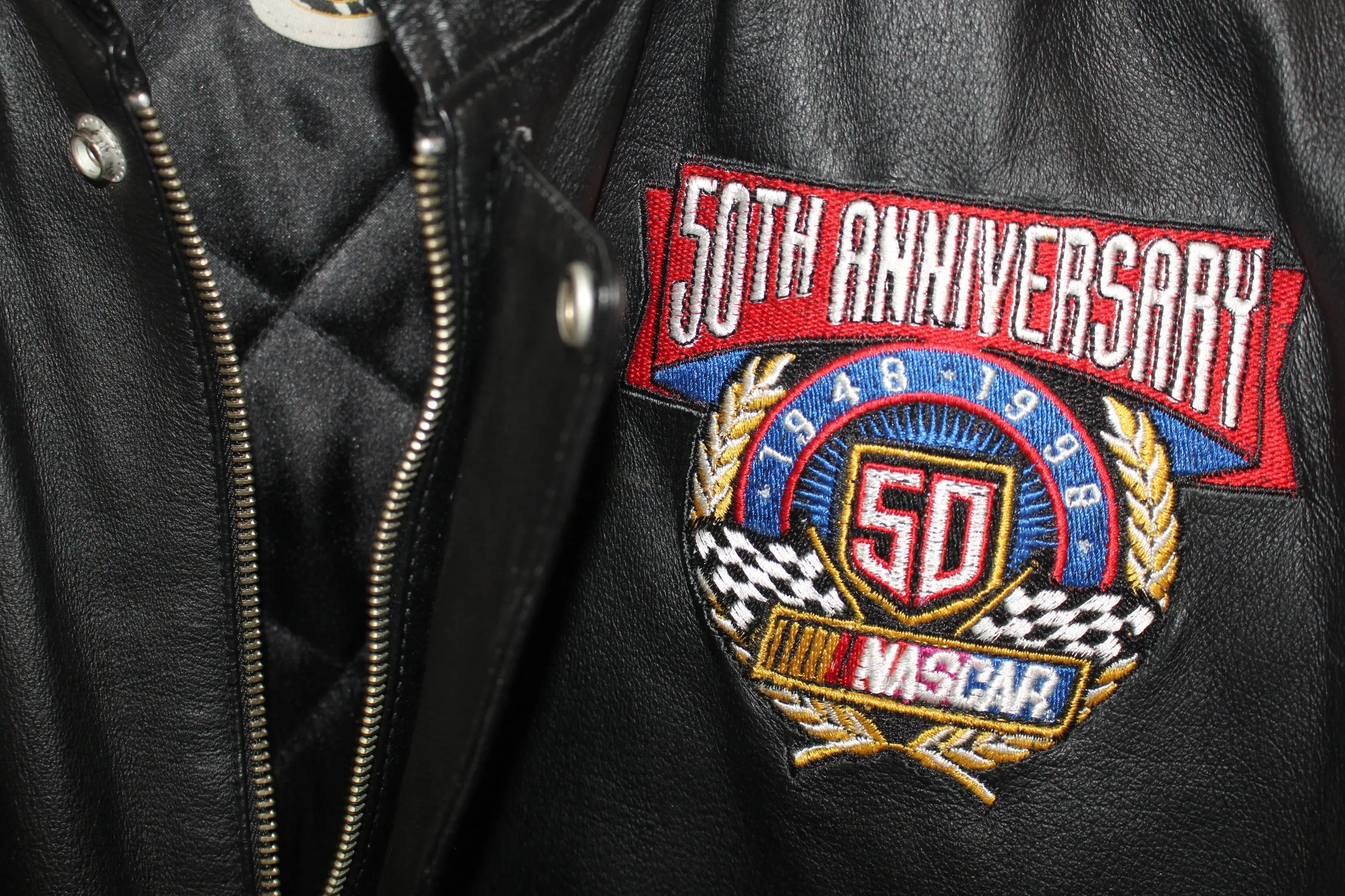 50th Anniversary NASCAR Jeff Hamilton Leather Jacket (XXL)