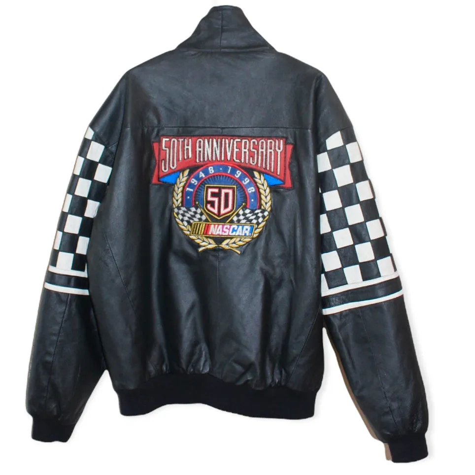 50th Anniversary NASCAR Jeff Hamilton Leather Jacket (XXL)