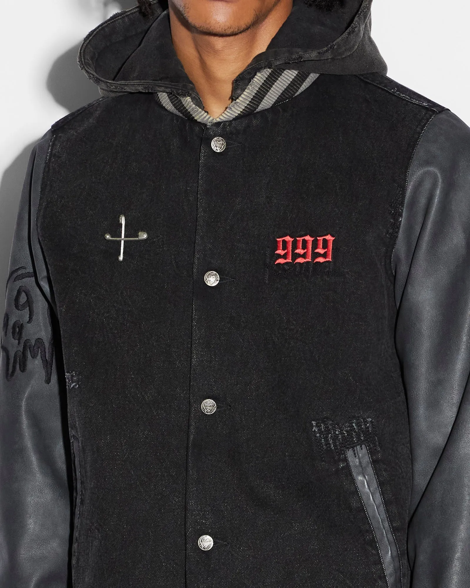 999 KOLLAGE JACKET FADED BLACK