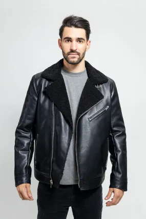 Aiden Men's Vegan Faux Leather Jacket (POS)