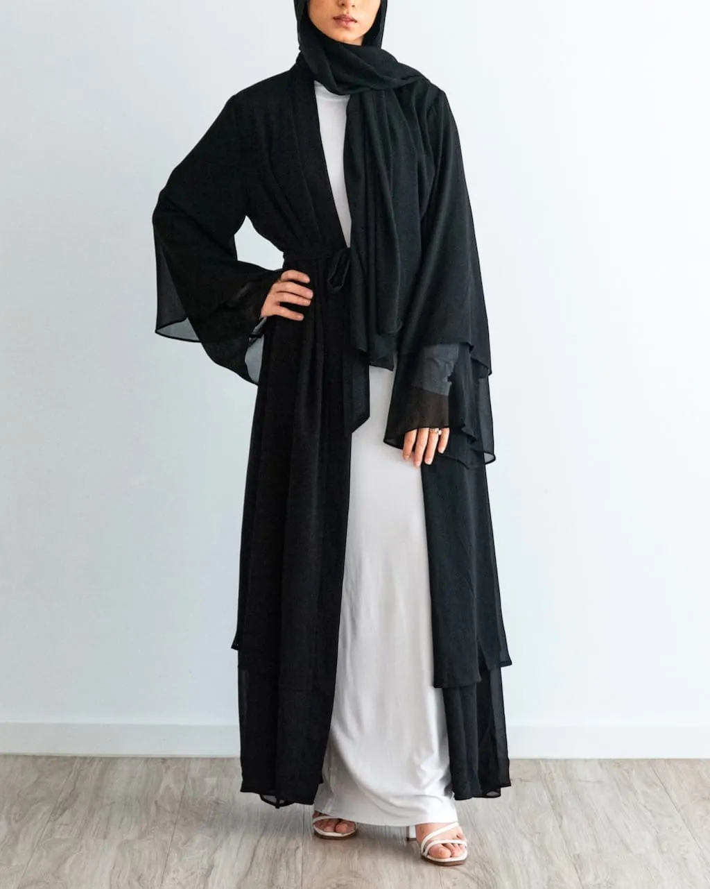 Aisha Abaya with Hijab - Black