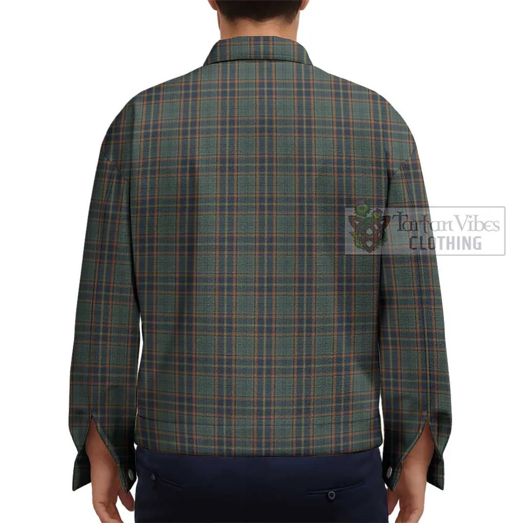 Antrim County Ireland Tartan Unisex Lapel Cotton Jacket