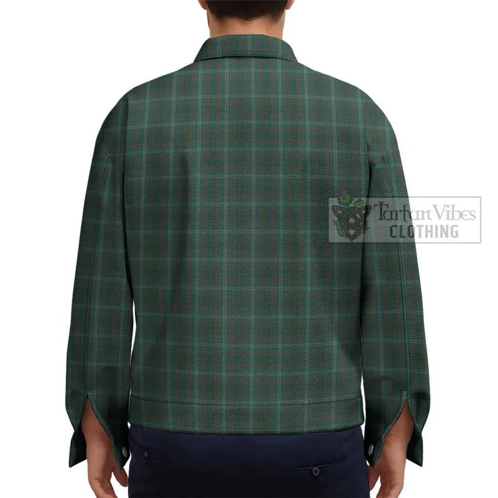 Armagh County Ireland Tartan Unisex Lapel Cotton Jacket