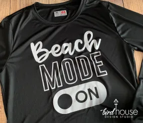 Beach Mode On Shirt, Cute Tank or T-Shirt for Vacation, Any Color or Style