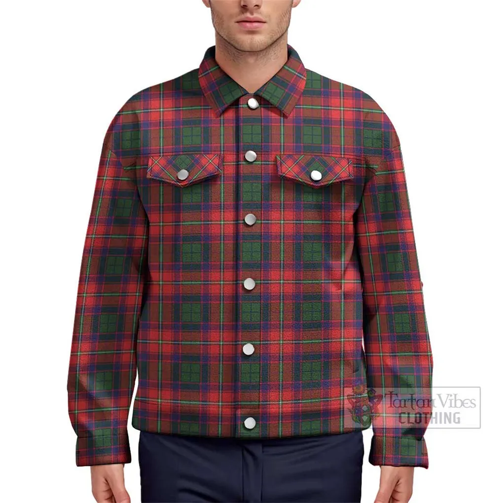 Belshes Tartan Unisex Lapel Cotton Jacket