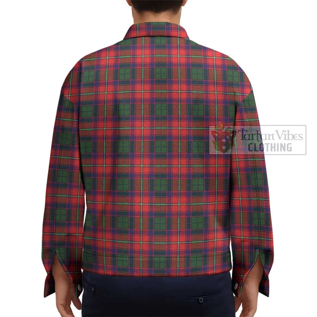 Belshes Tartan Unisex Lapel Cotton Jacket