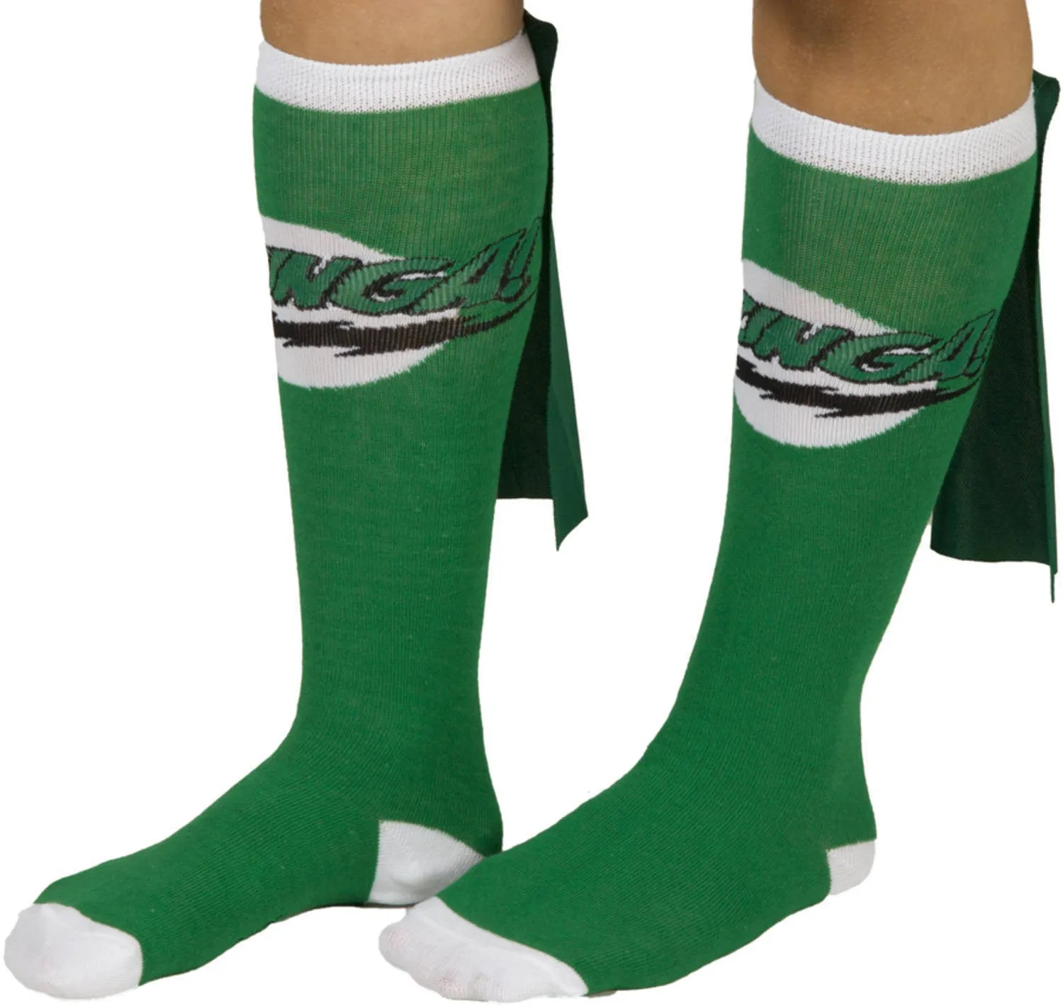 Big Bang Theory Green Bazinga Caped Socks