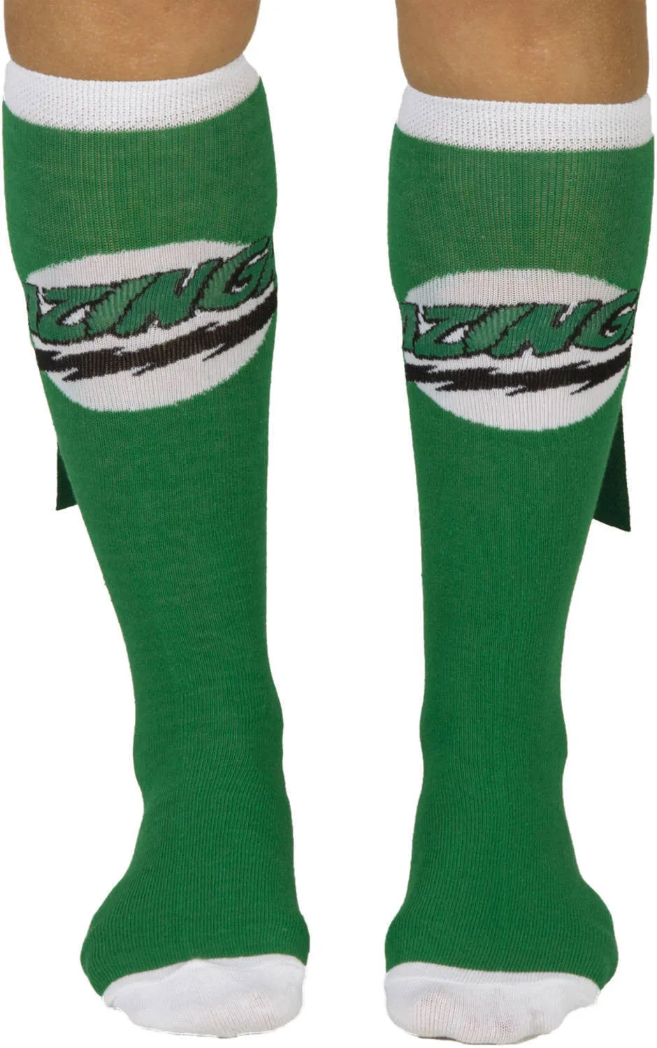 Big Bang Theory Green Bazinga Caped Socks