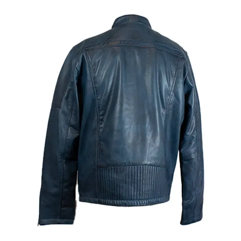 BOL Men's Waxed Sheep Prime Leather Jacket