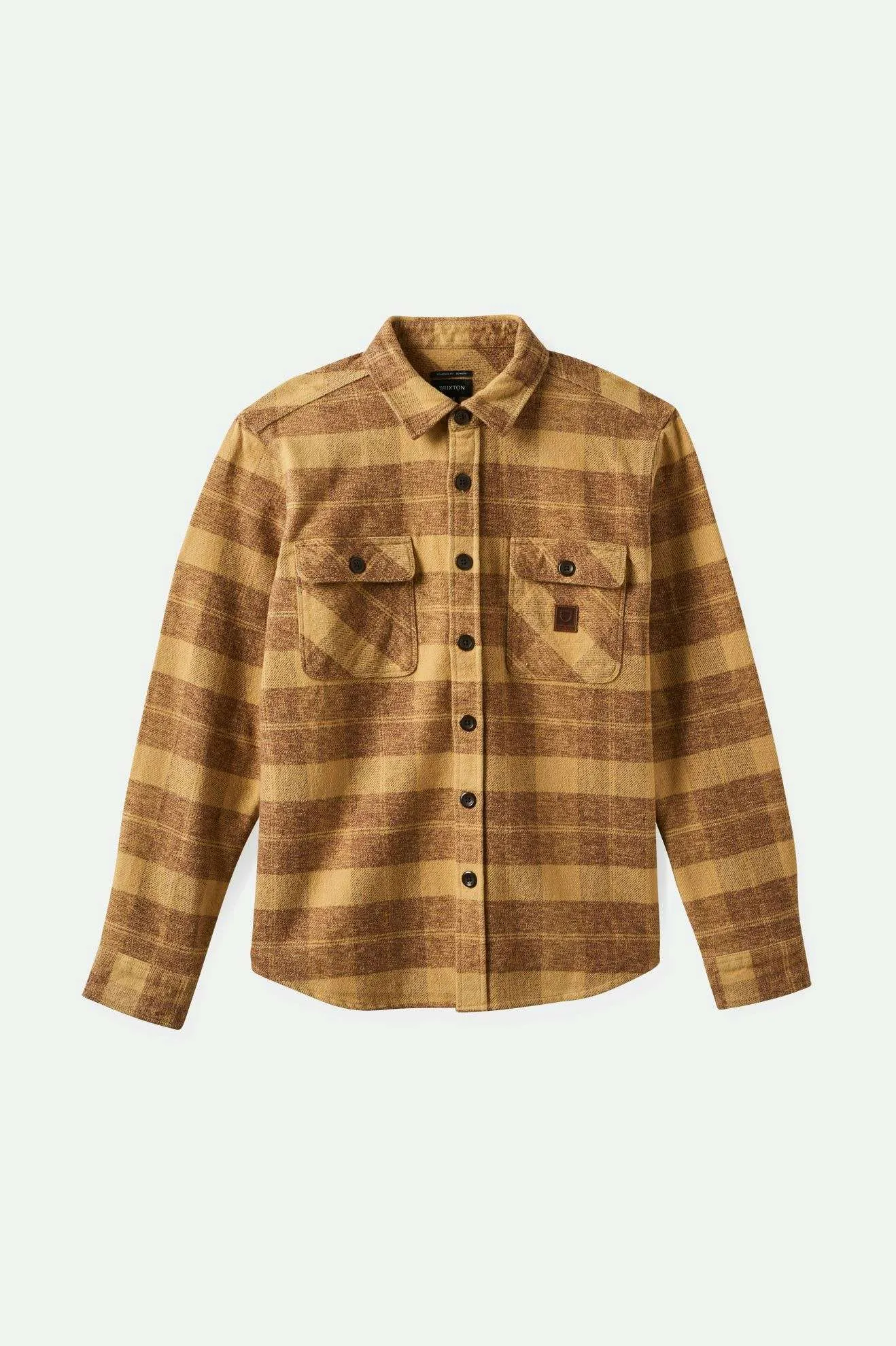 Bowery Heavyweight L/S Flannel - Curry Yellow/Pinecone Brown