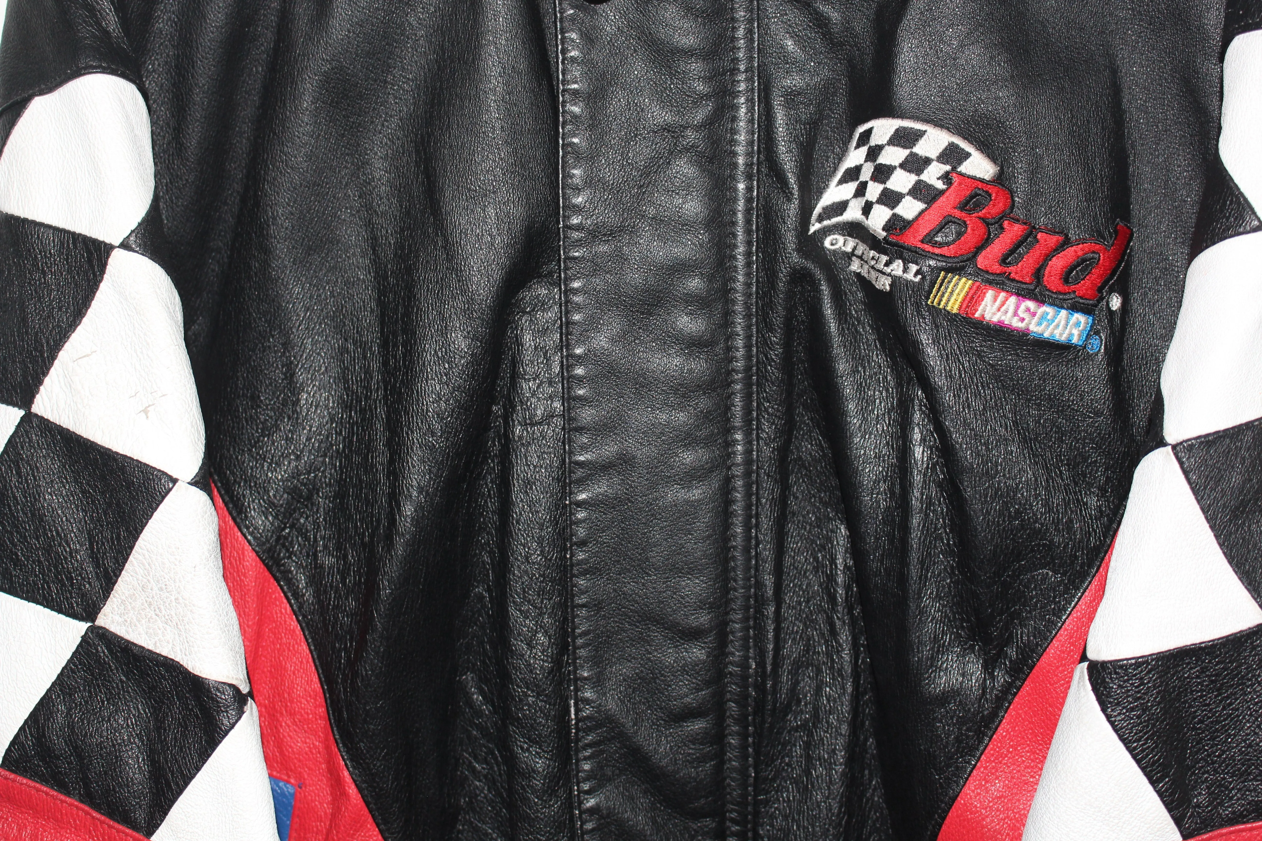 Budweiser Racing NASCAR Leather Jacket (XL)