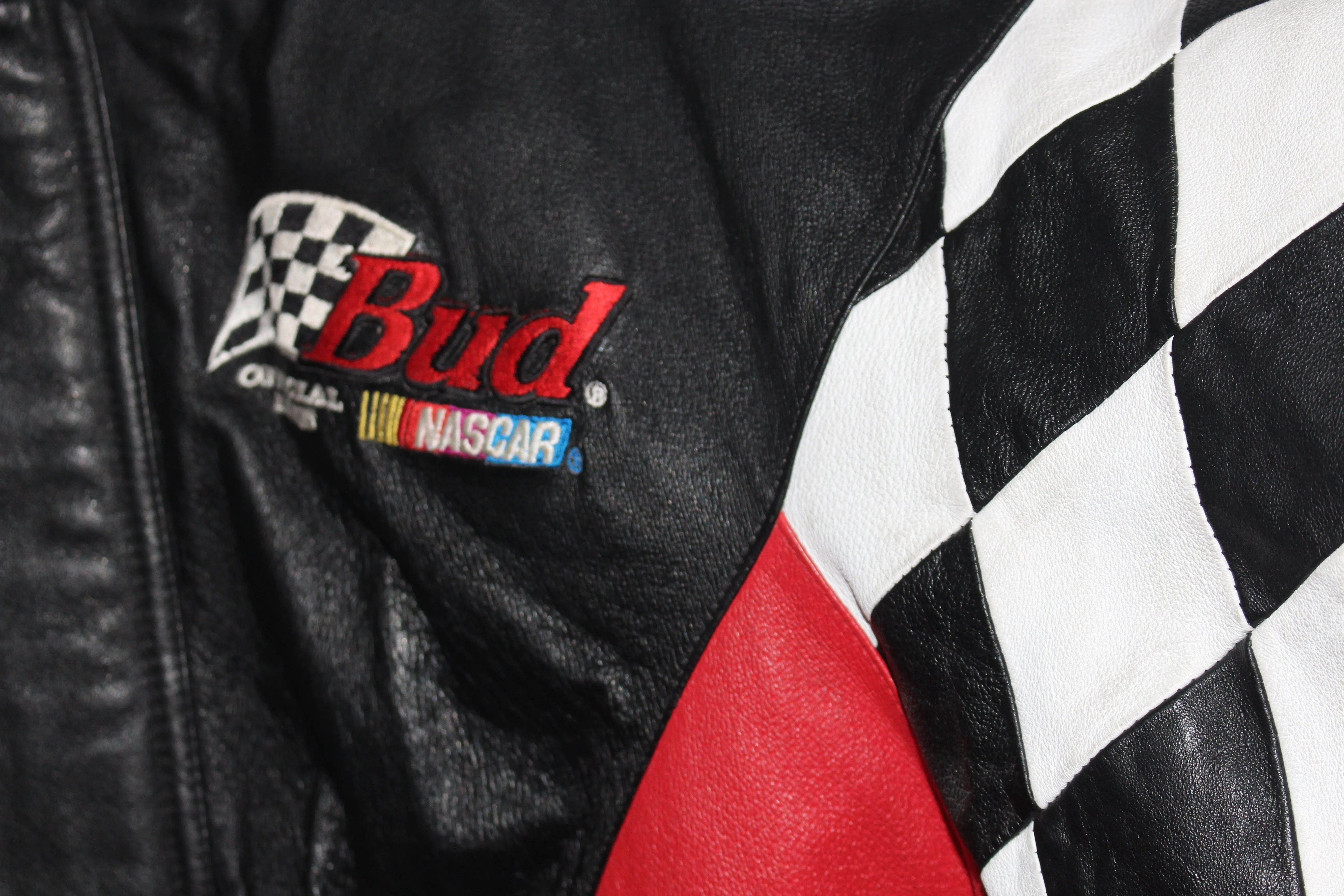 Budweiser Racing NASCAR Leather Jacket (XL)