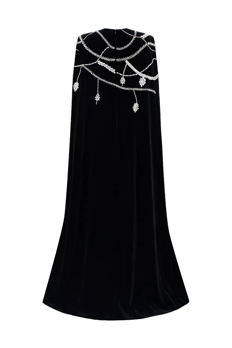 CHARLOTTE VELVET FLOW SEQUINS GOWN