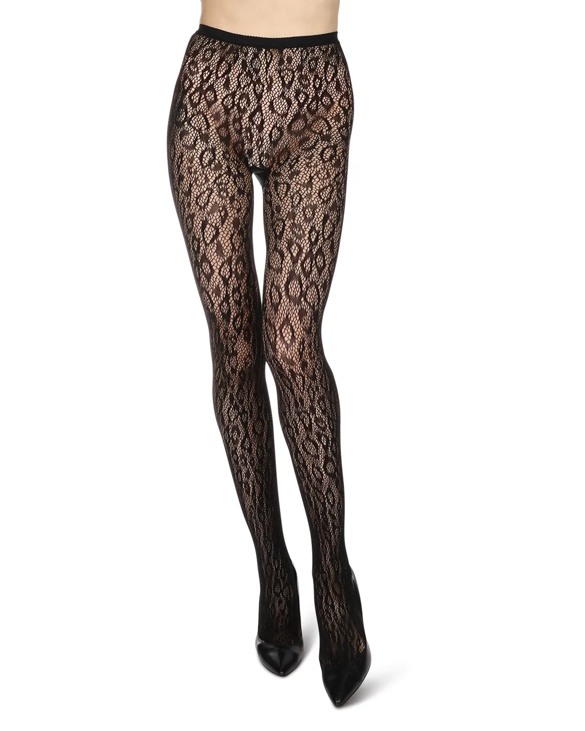 Cheetah Print Breathable Net Tights