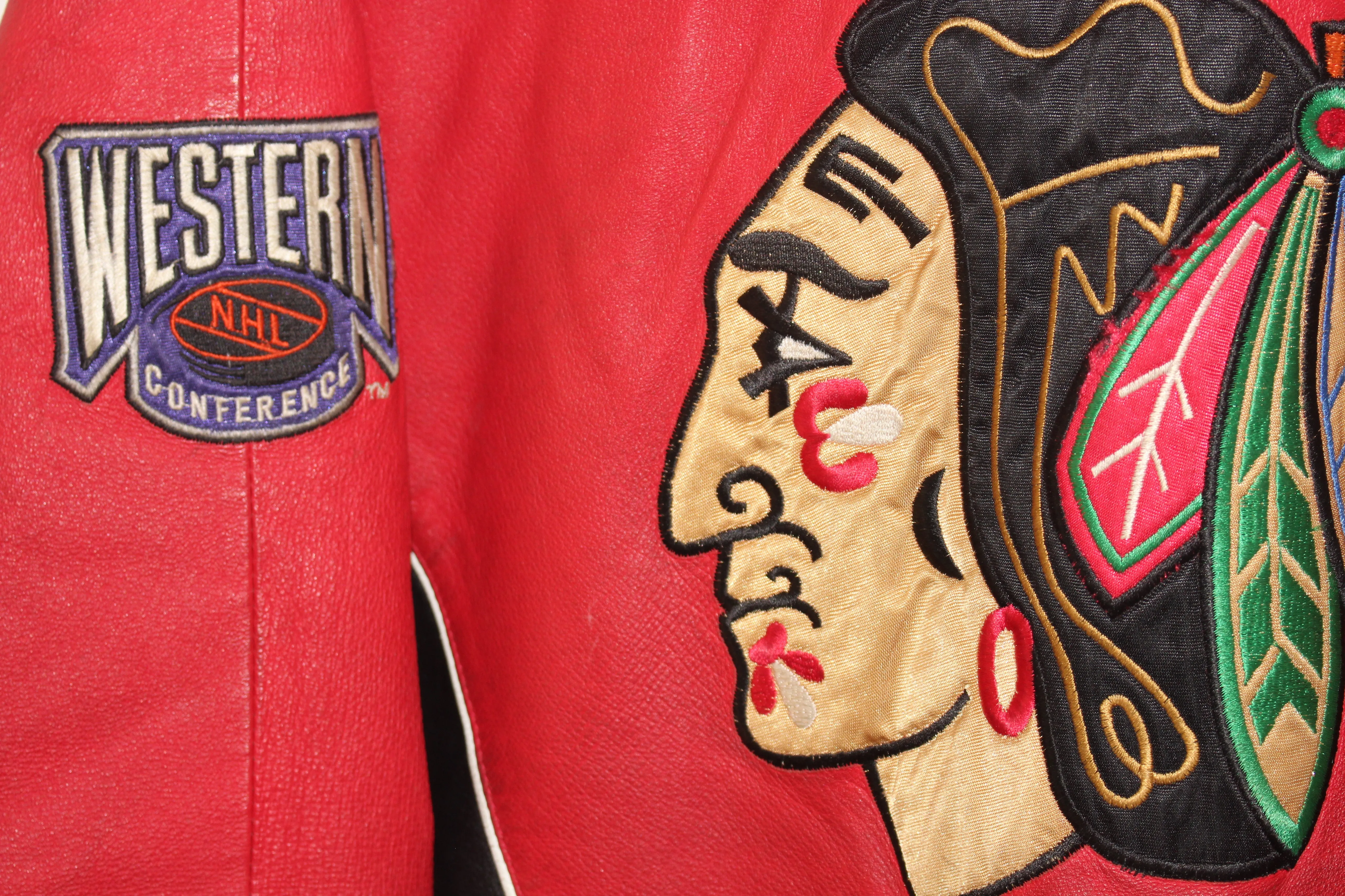 Chicago Blackhawks Pro Player Leather Jacket (XL)