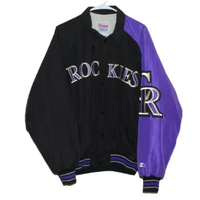 Colorado Rockies Starter Diamond Series Bomber Jacket (L)