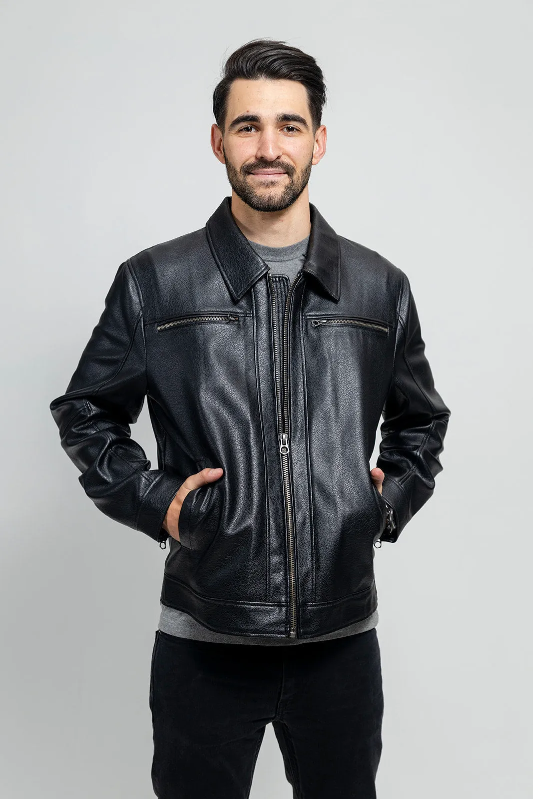 Conner Men's Vegan Faux Leather Jacket (POS)