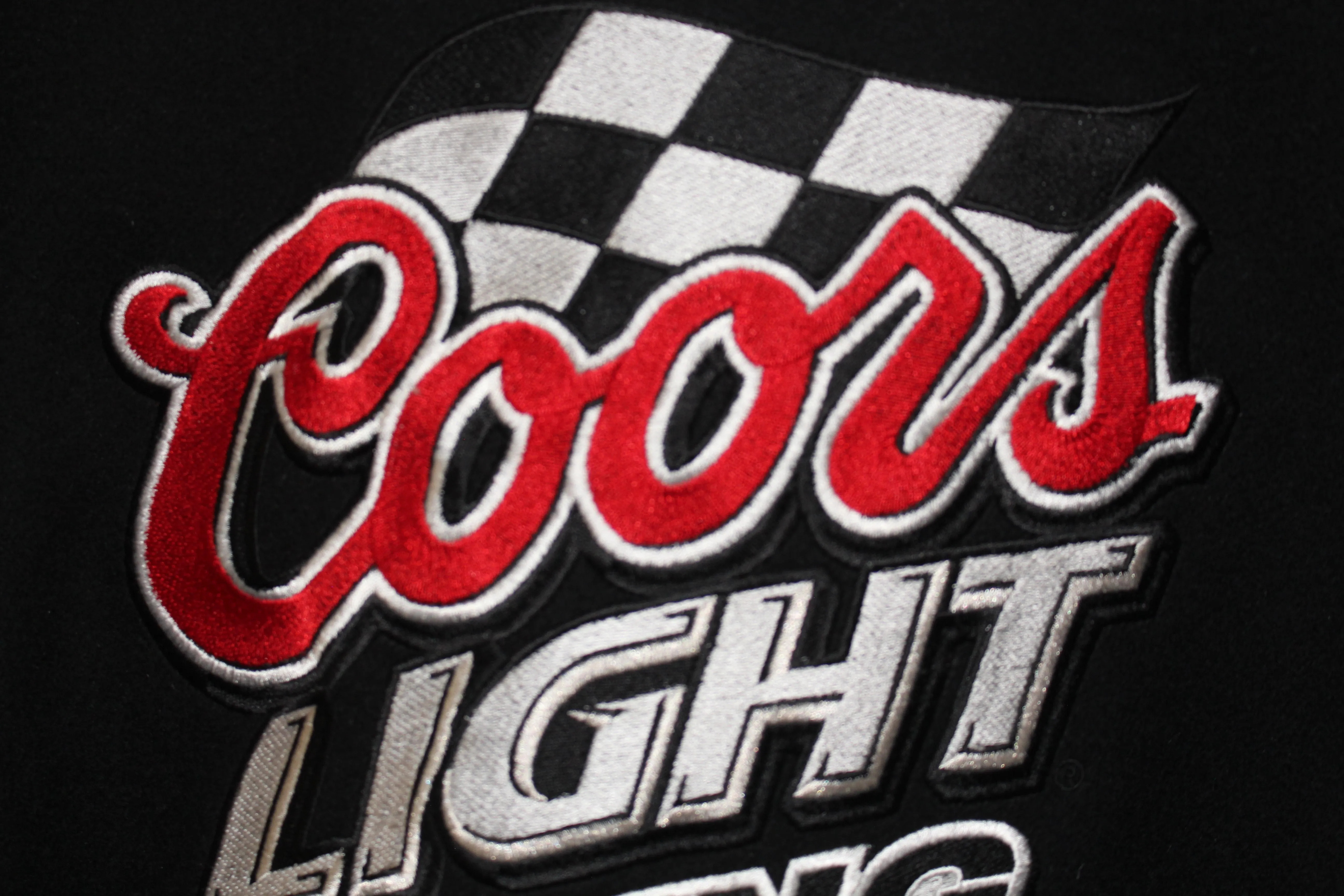 Coors Light Racing NASCAR Leather Wool Jacket (S)