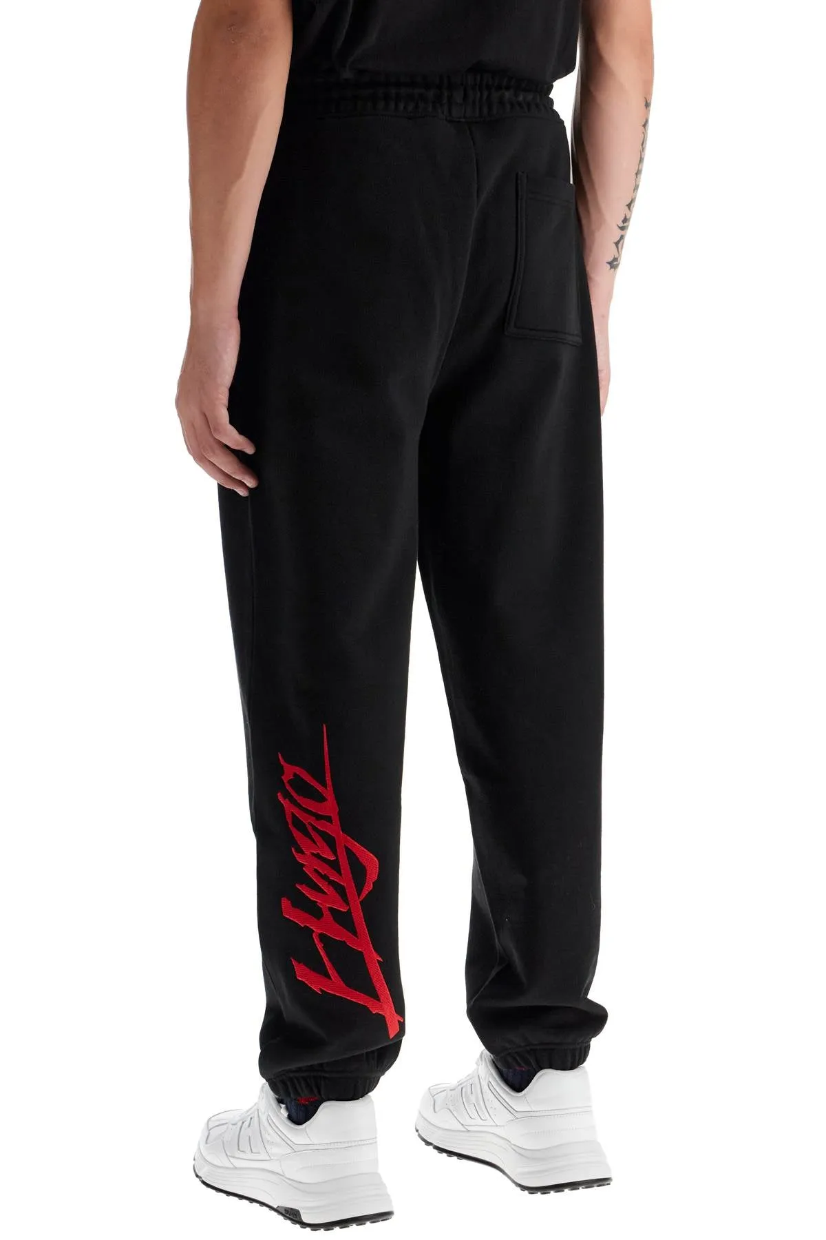 cotton logo joggers for