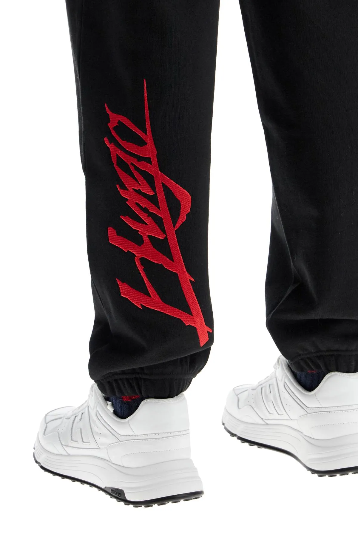 cotton logo joggers for