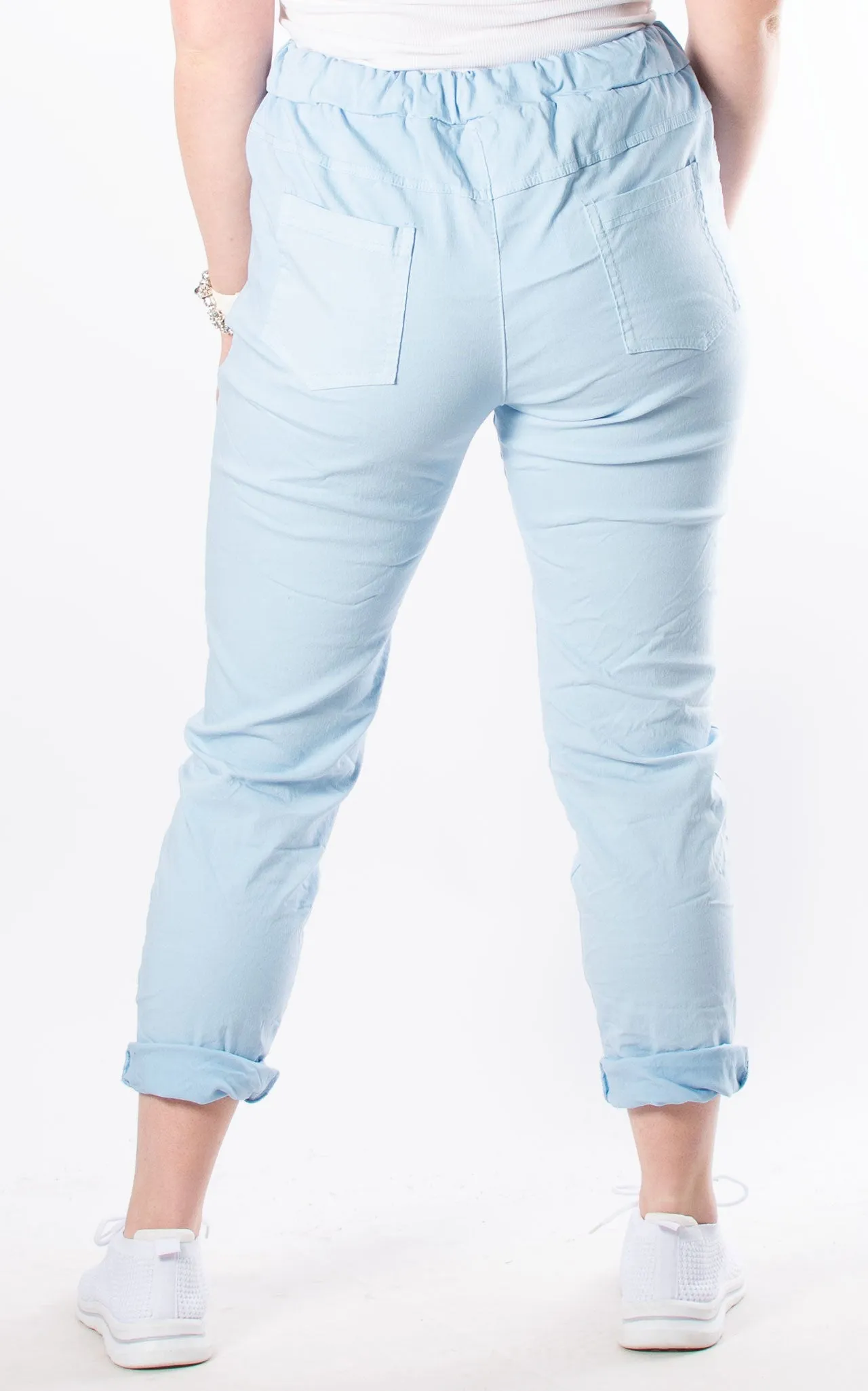 Crinkle Magic Joggers | Sky Blue