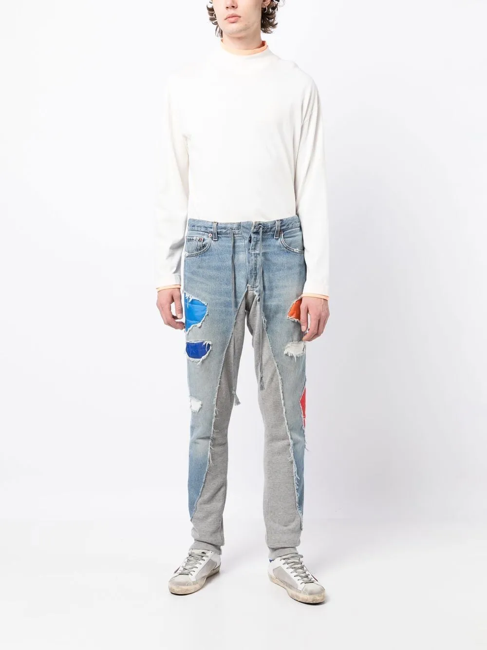 Denim Patchwork Joggers