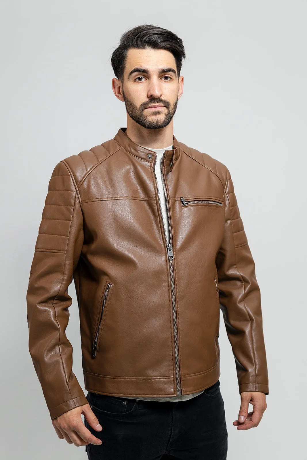 Dustin Men's Vegan Faux Leather Jacket (POS)