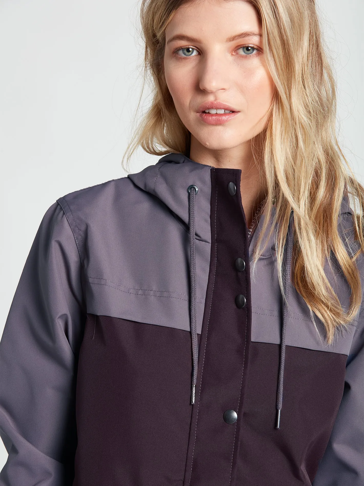 Enemy Stone Windbreaker Jacket - Black Plum