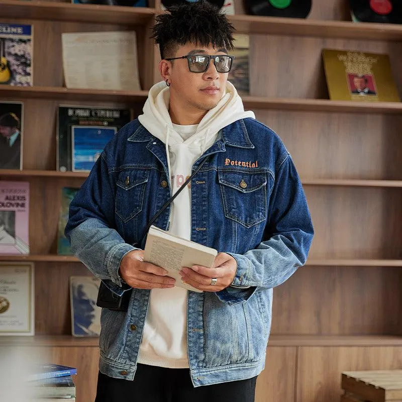 Fashion Trend Gradient Denim Jacket