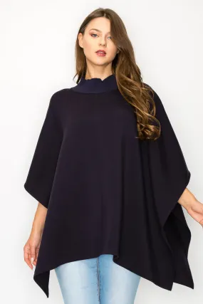 Fergie Poncho with Stretch Ribbed Neck