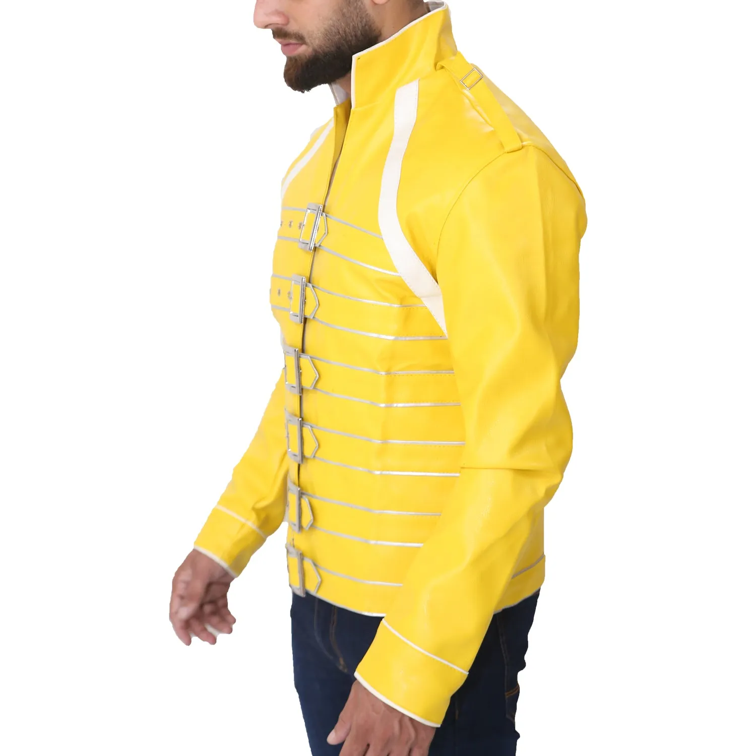 Freddie Mercury Concert Yellow Leather Jacket