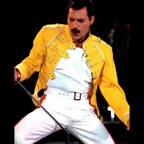 Freddie Mercury Yellow Leather Jacket