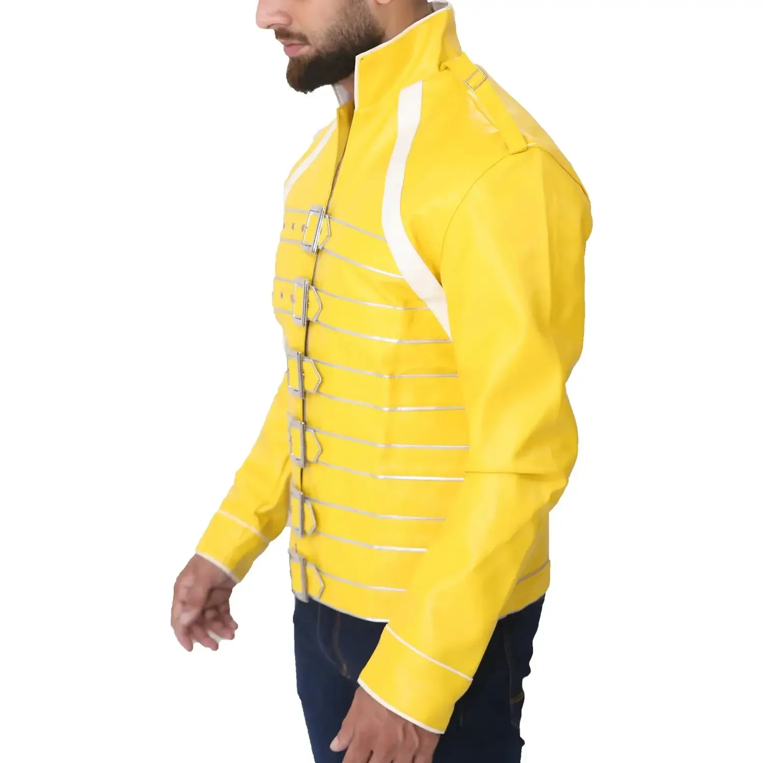 Freddie Mercury Yellow Leather Jacket