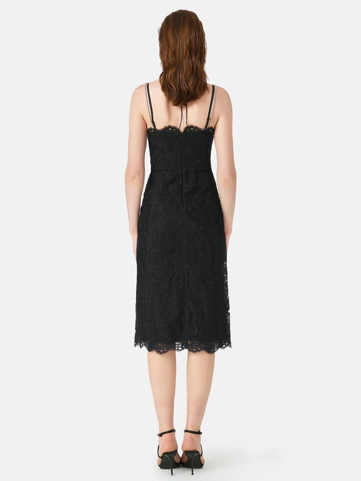 Gradient Lace Slip Dress