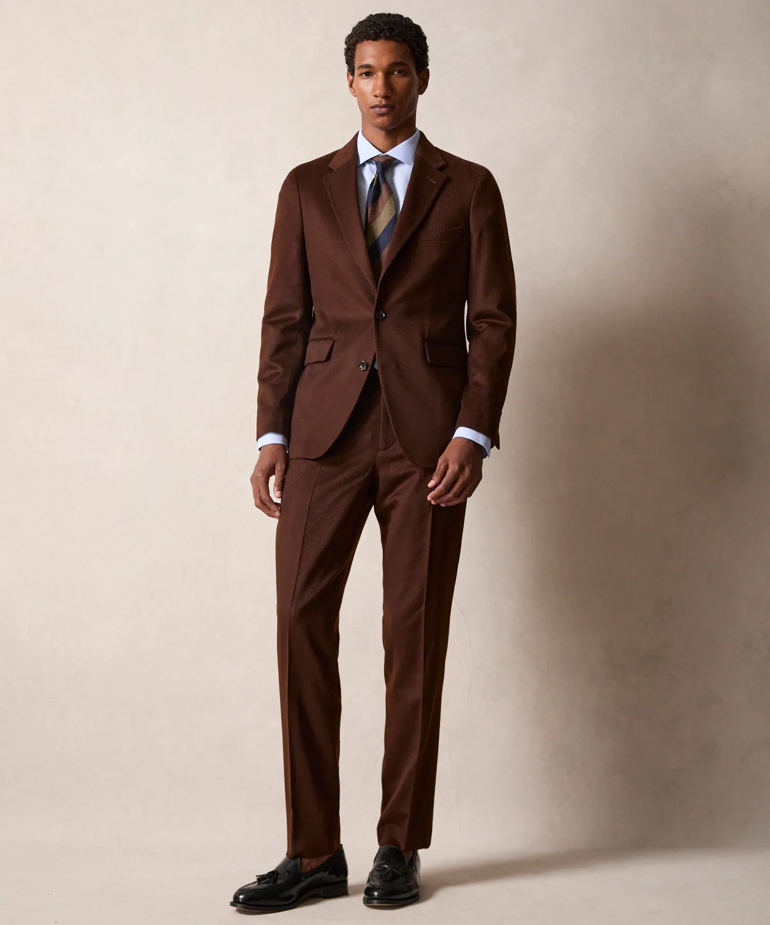 Italian Cashmere Sutton Jacket in Chocolate