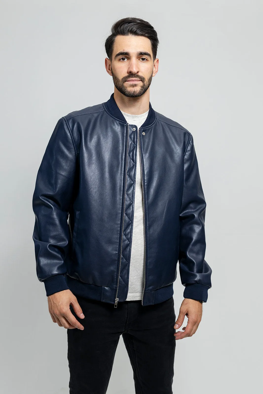 Justin Men's Vegan Faux Leather Jacket (POS)