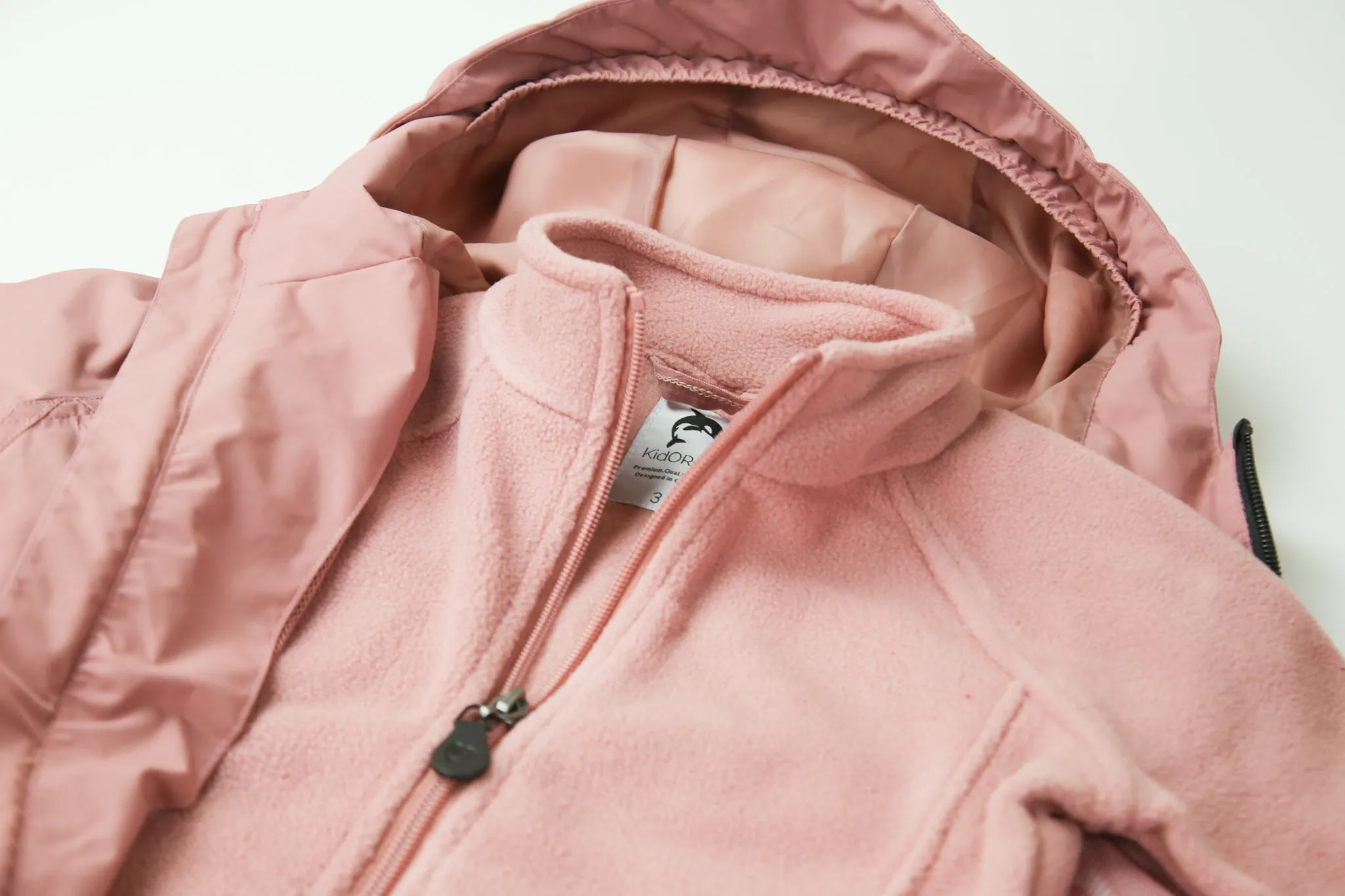 KidORCA Kids Mid Layer Fleece Jacket _ Ash Rose