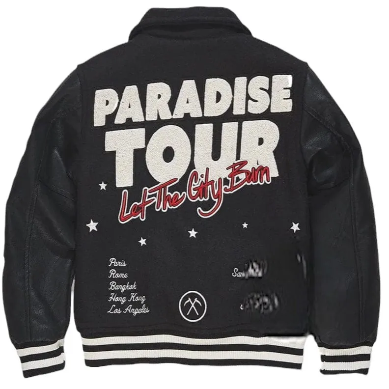 Kids Varsity Paradise Tour Jacket (Black) - 91632KBLK