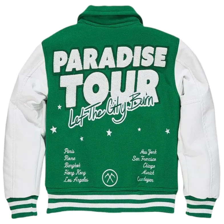 Kids Varsity Paradise Tour Jacket (Green) - 91632KGRN