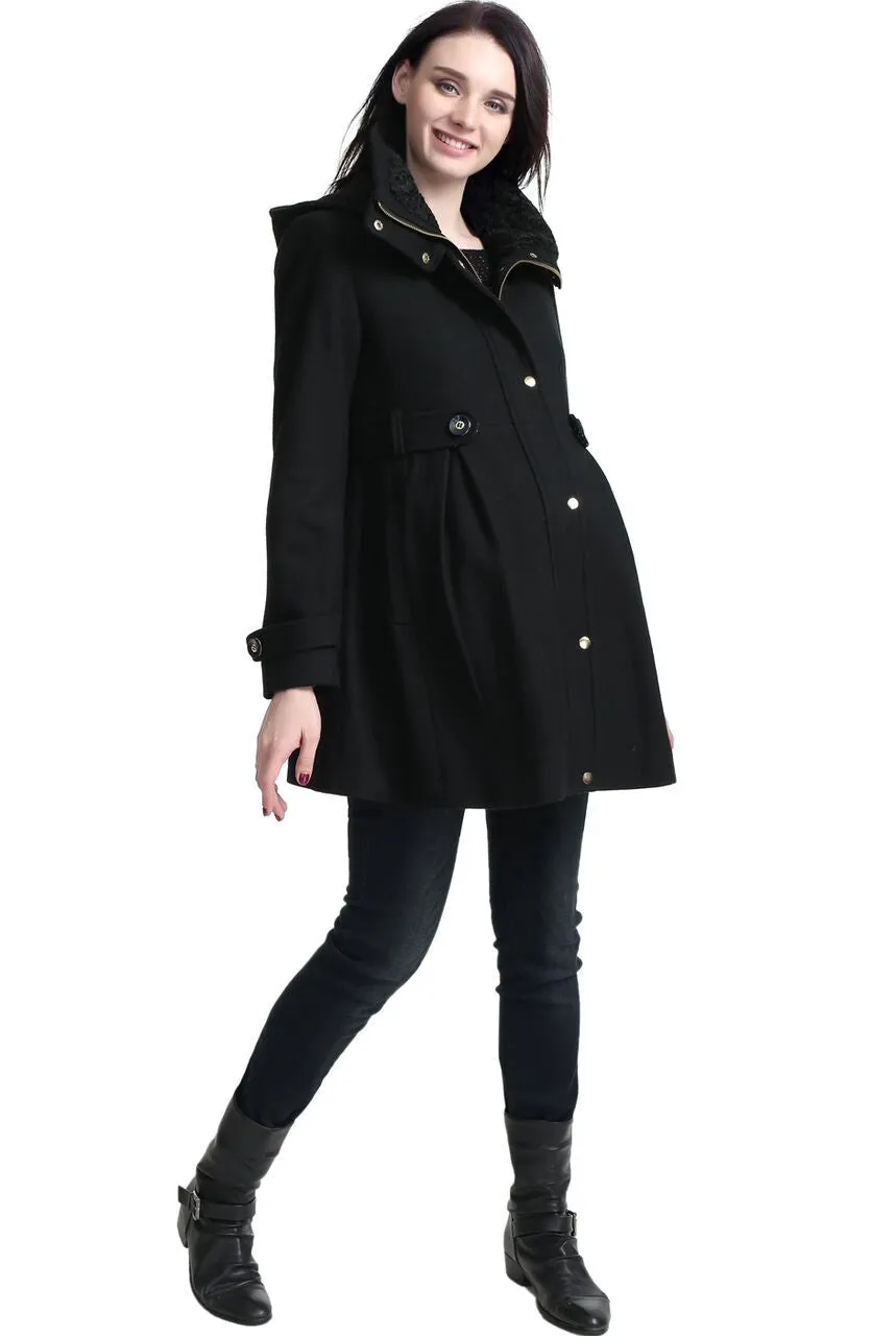 Kimi   Kai Maternity "Olivia" Wool Blend Parka Coat