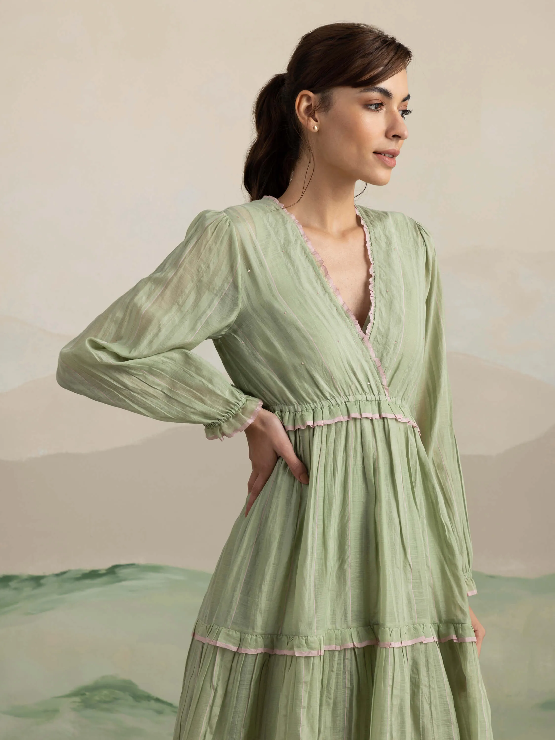 Kiwi Wrap Maxi Dress