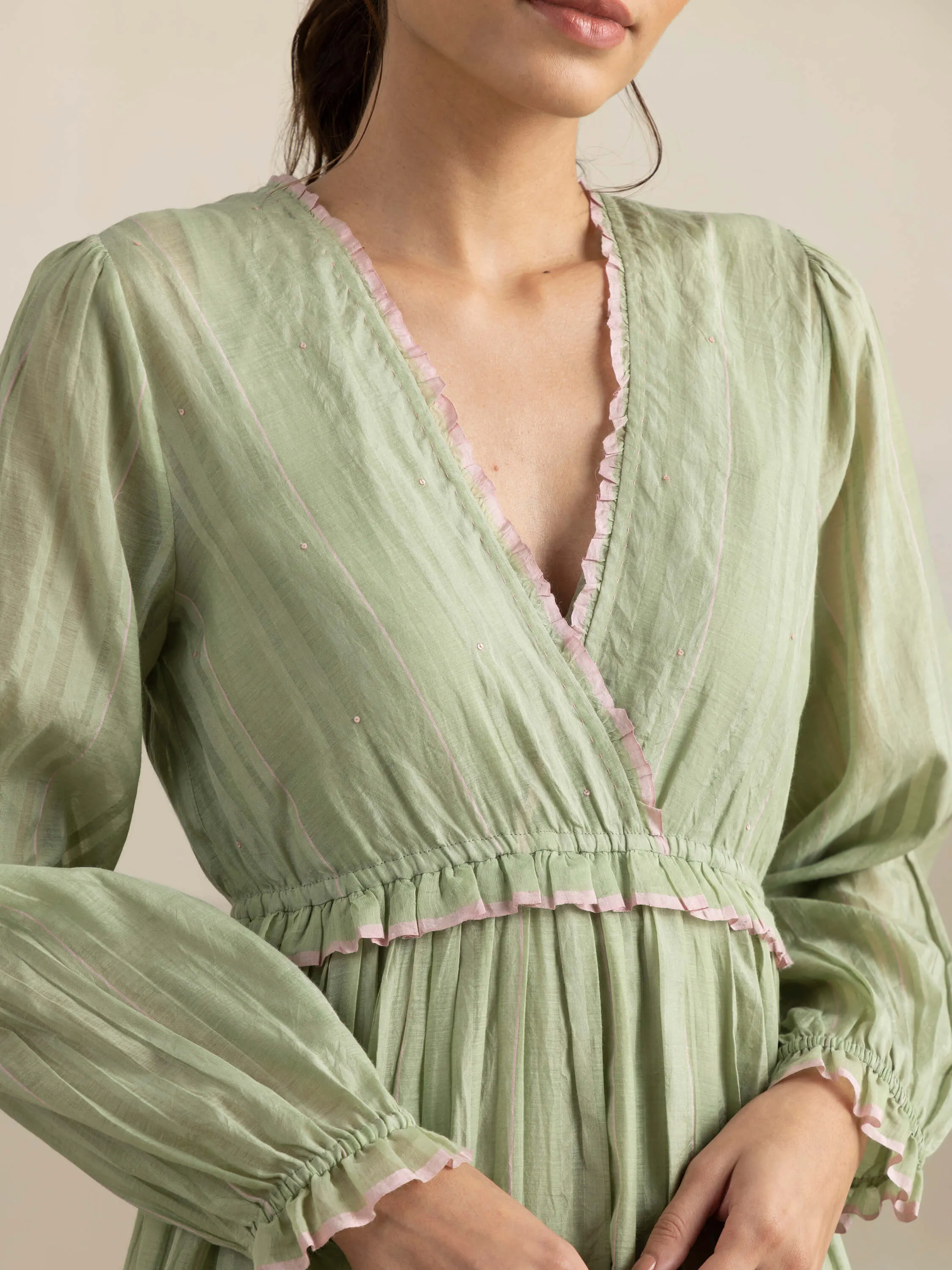 Kiwi Wrap Maxi Dress