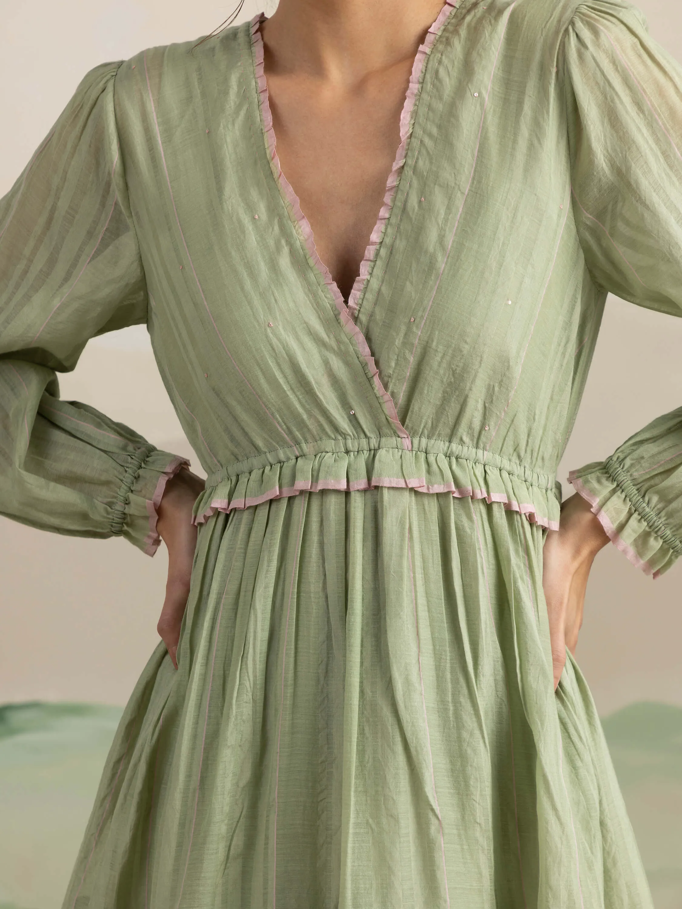 Kiwi Wrap Maxi Dress